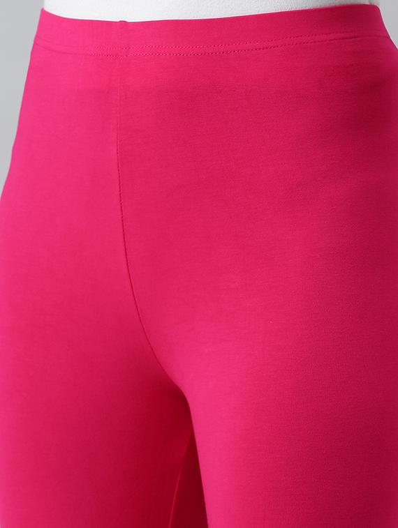 pink solid legging - 18025018 - Standard Image - 3