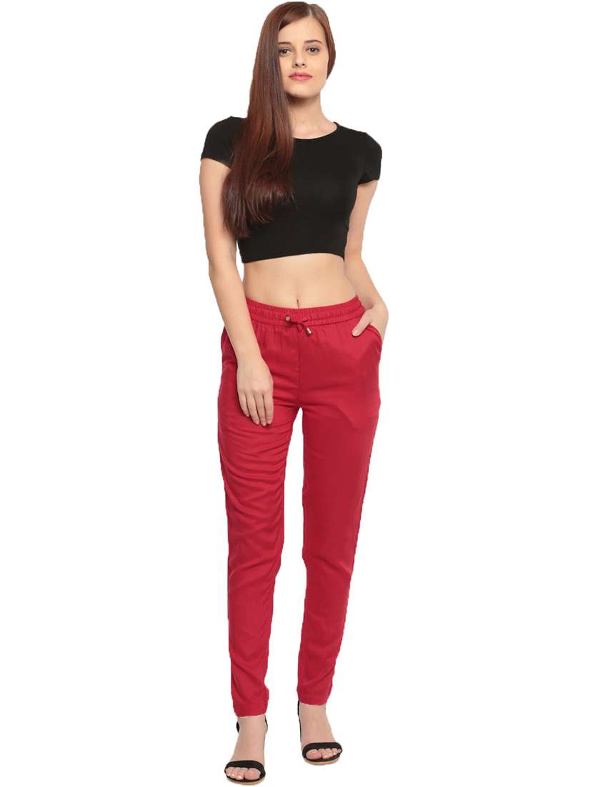 mid rise cigarette pants trouser - 18025133 - Standard Image - 3