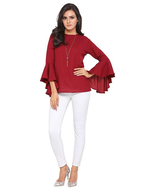 cotrel rayon bell sleeves top  - 18025143 -  Standard Image - 0