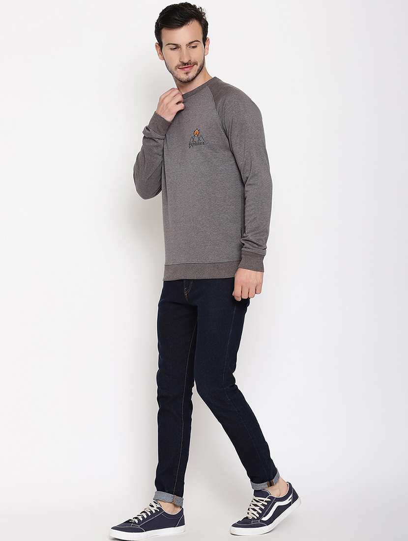 mens placement print sweatshirt - 18025356 -  Standard Image - 3