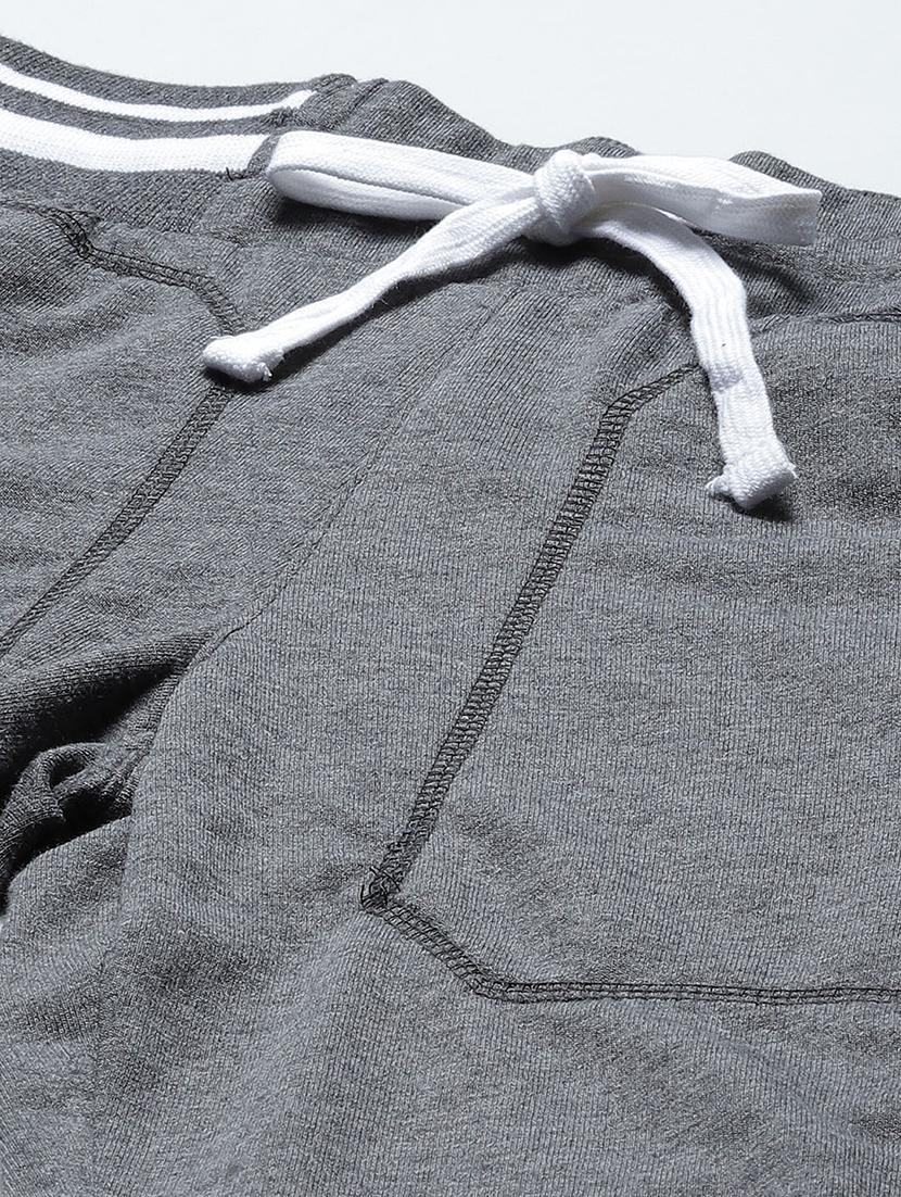 grey solid full length track pant - 18025720 - Standard Image - 5