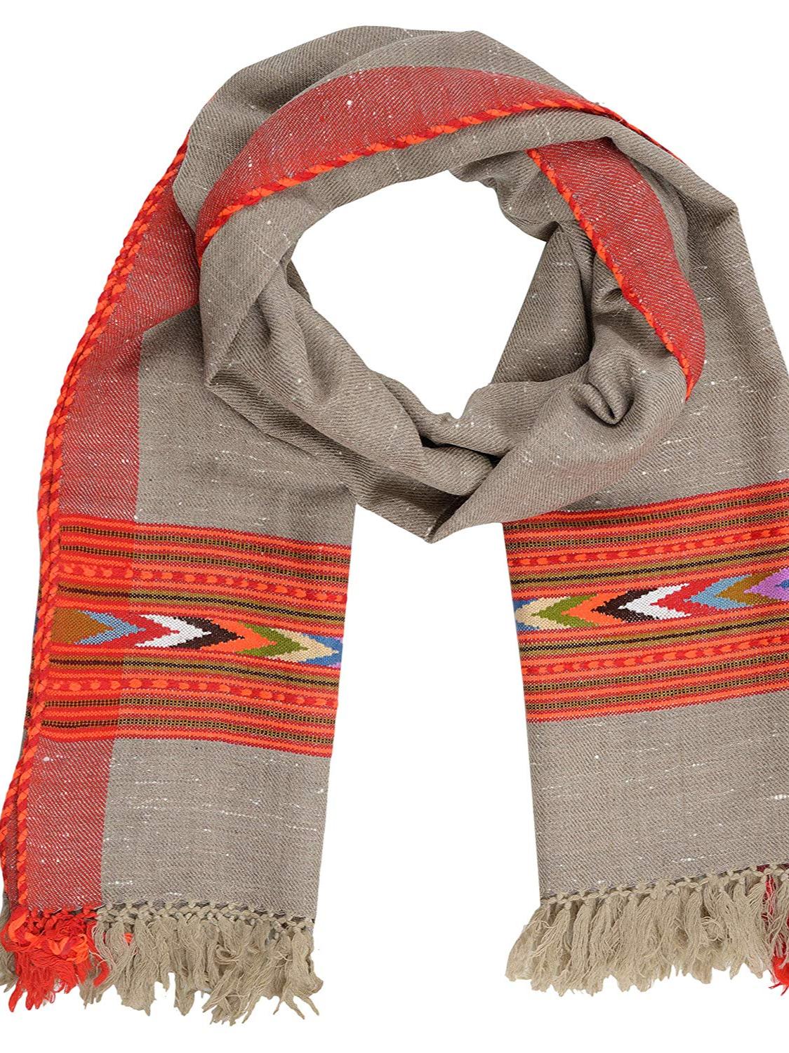 the artistic hand-woven woolen shawls/stoles from  - 18026000 -  Zoom Image - 0