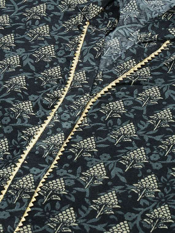 printed unstitched suit set - 18026244 -  Standard Image - 3