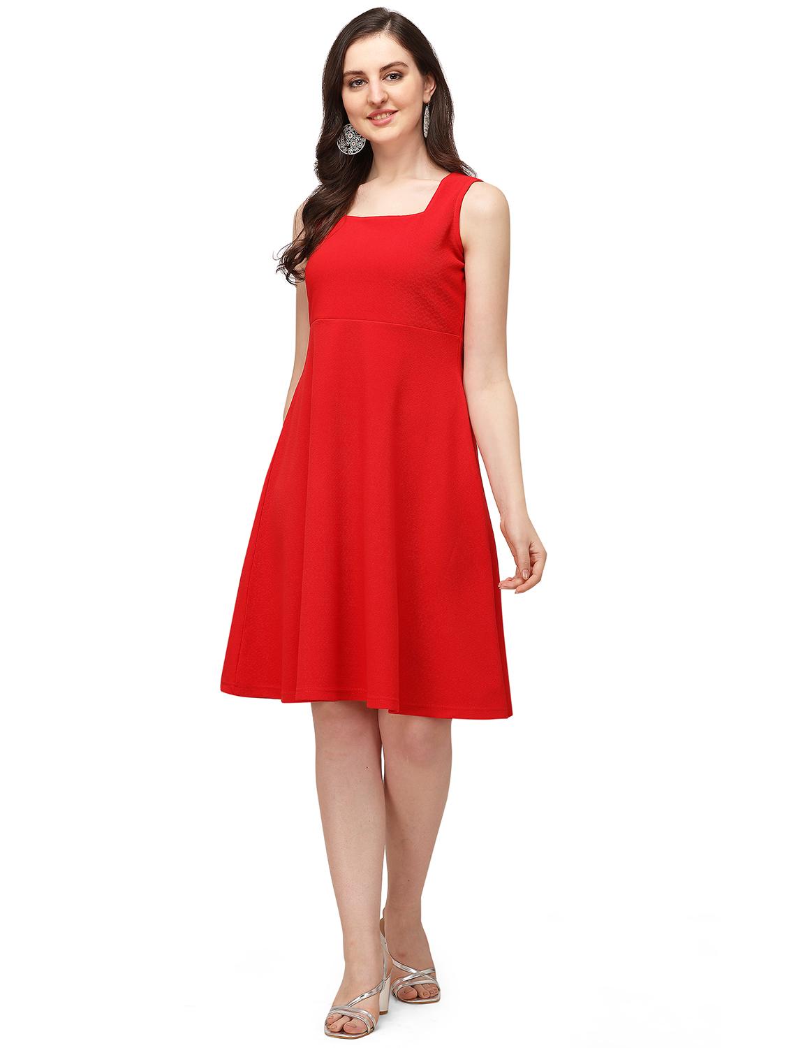 square neck a-line dress - 18026711 - Zoom Image - 0