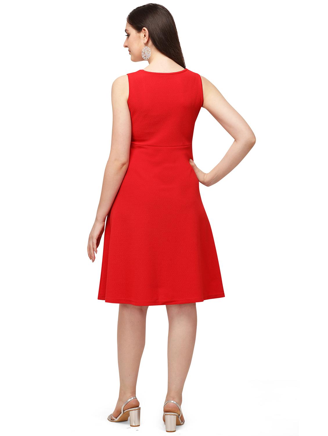 square neck a-line dress - 18026711 - Standard Image - 3