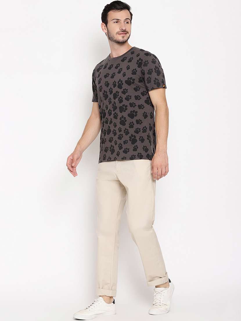 grey all over print t-shirt - 18028018 - Standard Image - 3