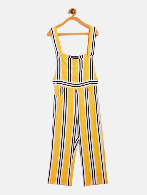 girls striped full length jumpsuit - 18028063 - Standard Image - 0