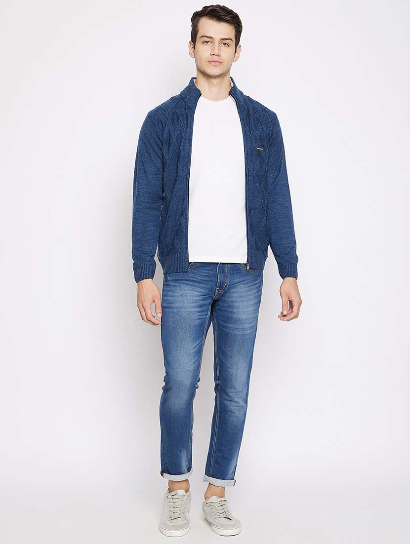 navy color men's jacket - 18028123 -  Standard Image - 3