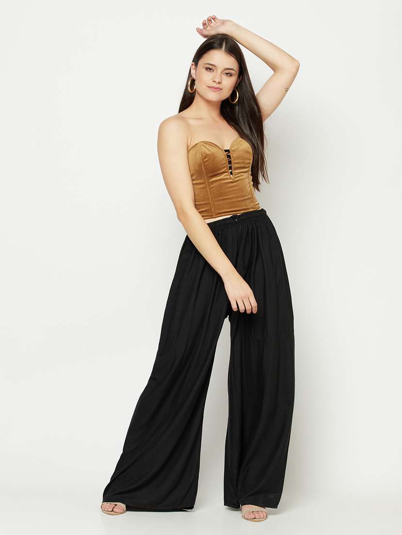 brown solid corset bra - 18028482 -  Standard Image - 3