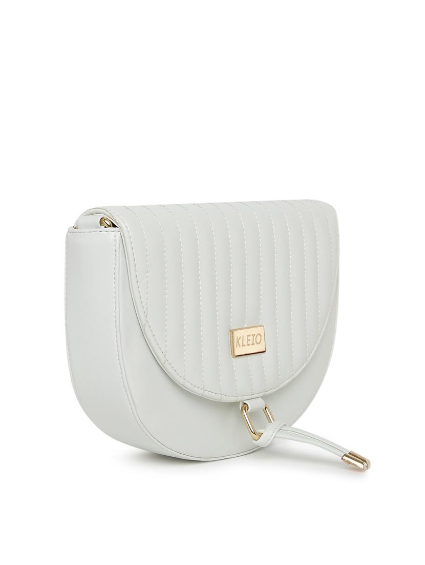 white leatherette (pu) sling bag - 18028901 - Zoom Image - 0