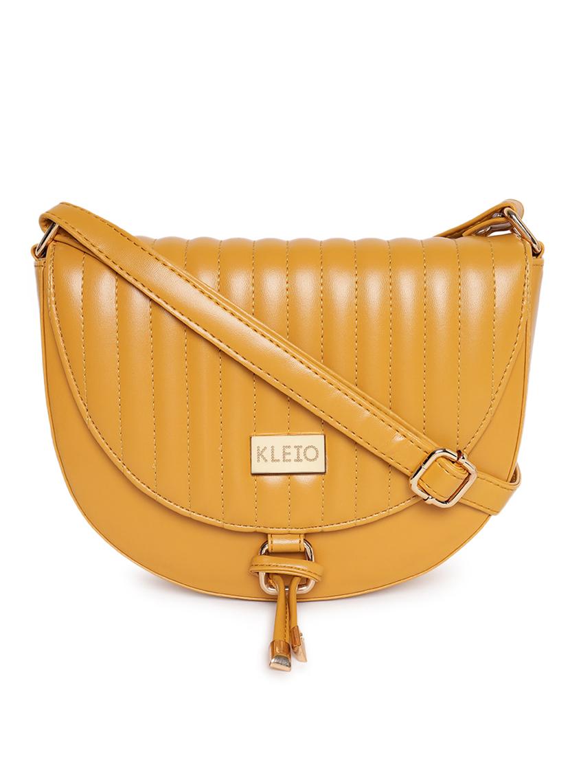 yellow leatherette (pu) sling bag - 18028903 - Zoom Image - 0