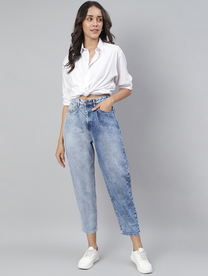 mid rise acid washed denim jean - 18029114 - Standard Image - 3