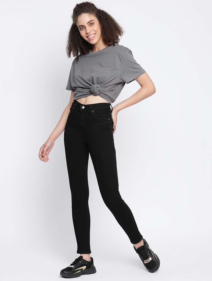 women's plain slim fit jeans - 18029120 -  Standard Image - 3