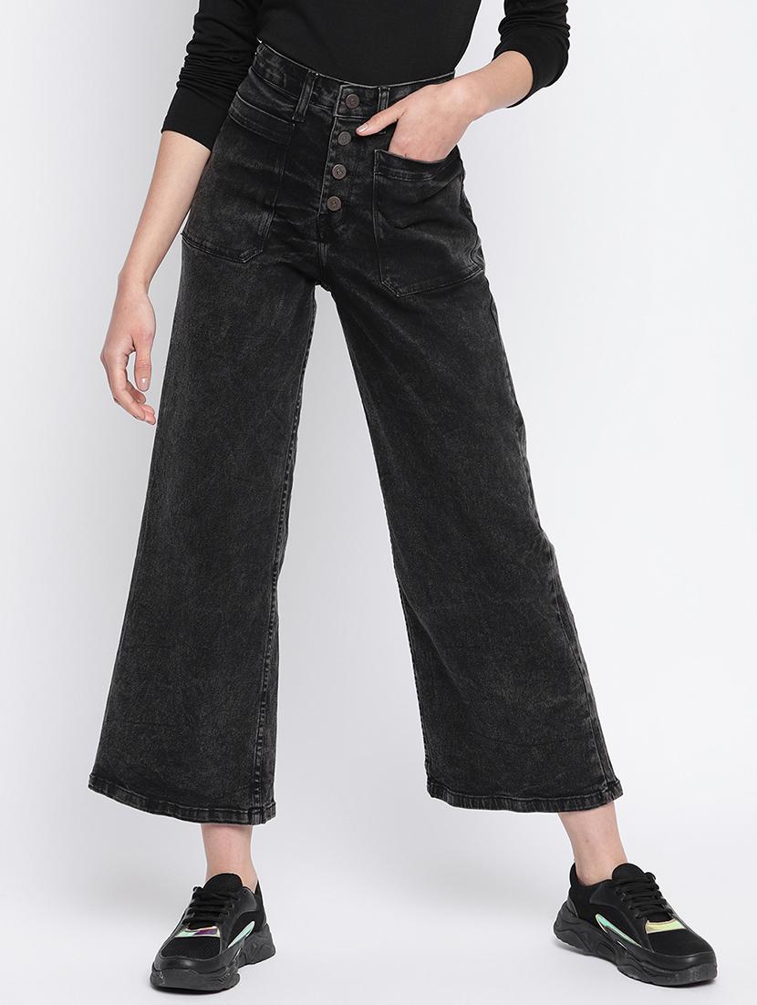 women's plain wide leg jeans - 18029122 - Zoom Image - 0