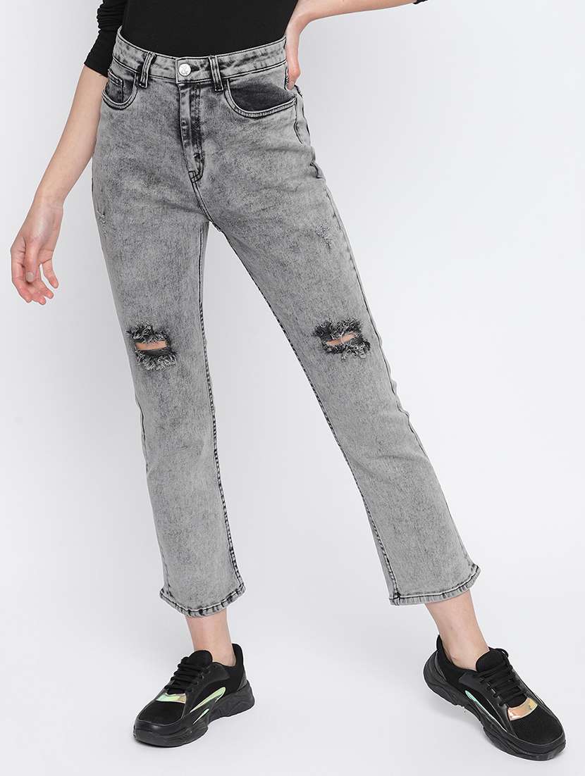 women's distress slim fit jeans - 18029124 -  Zoom Image - 0