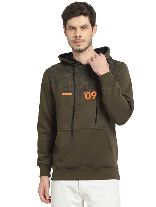 green color men's hooded jacket - 18029342 - Standard Image - 0