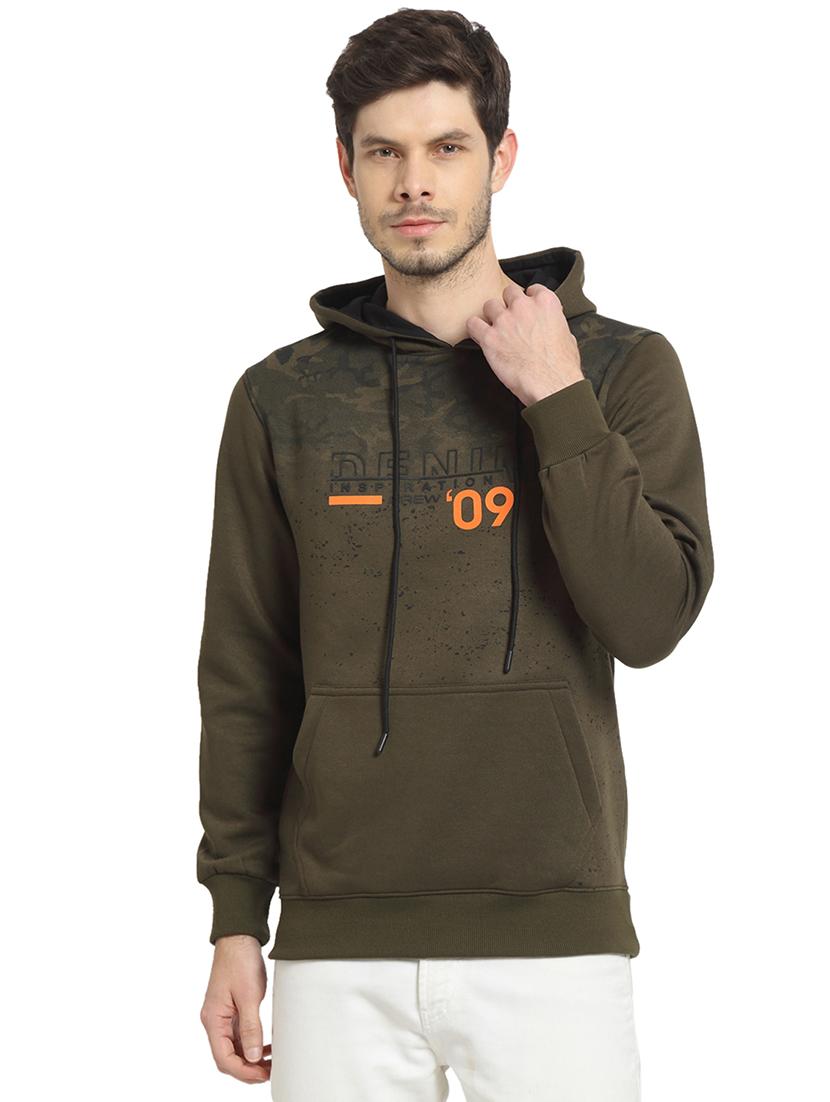 green color men's hooded jacket - 18029342 - Zoom Image - 0