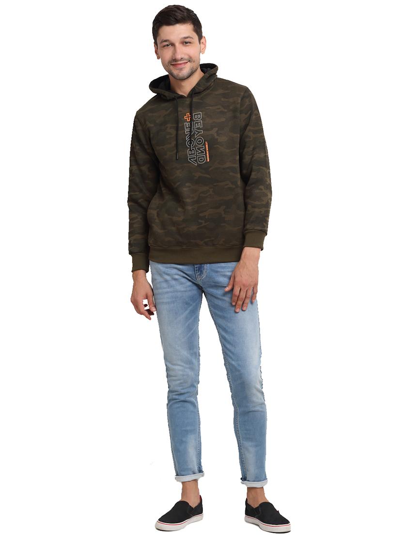 green color men's hooded jacket - 18029345 - Standard Image - 3