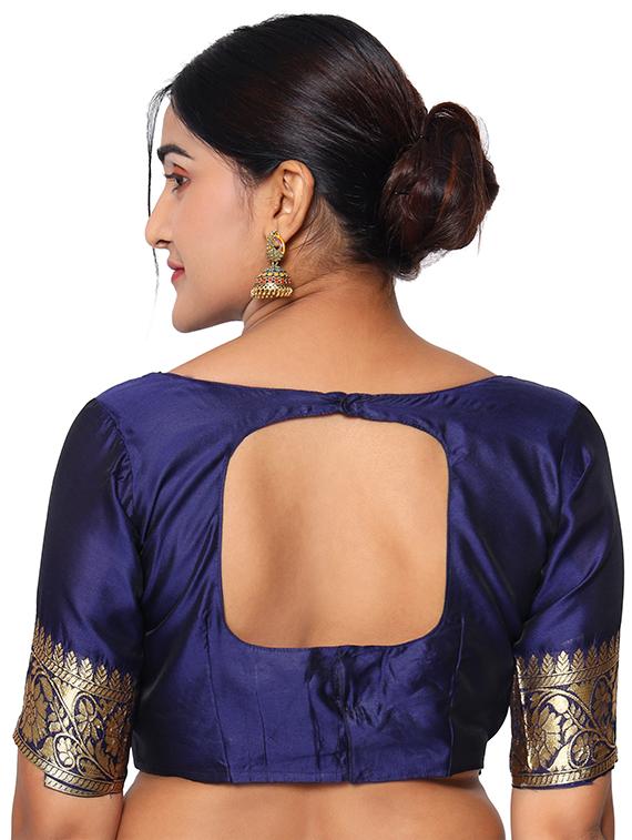 jacquard work banarasi saree with blouse - 18029409 - Standard Image - 3