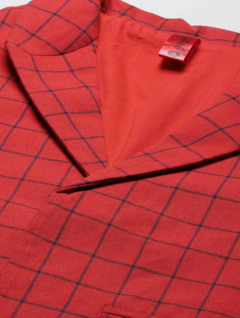 lapel neck checkered formal blazer - 18029739 - Standard Image - 5