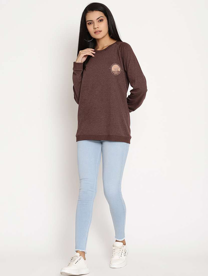 women's plain sweatshirt - 18030115 -  Standard Image - 3