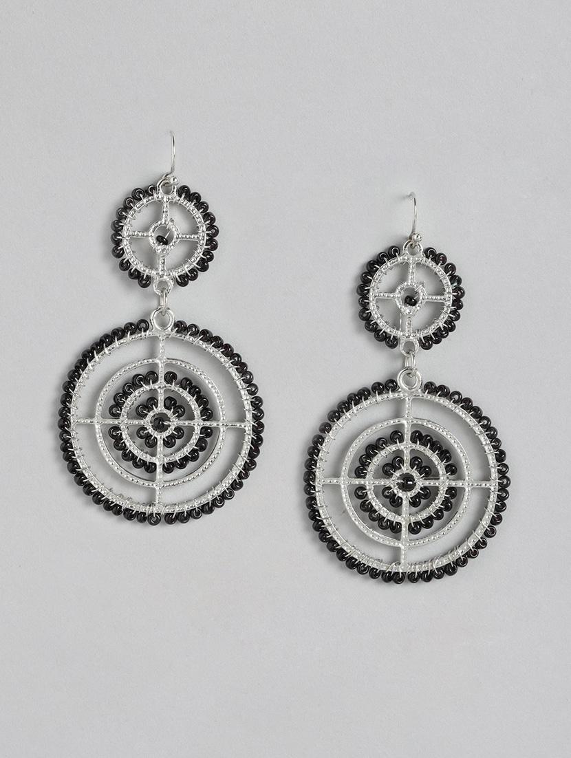 black metal drop earring - 18030231 - Zoom Image - 0