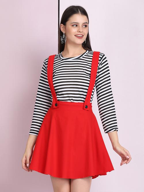 mid rise dungaree skirt  - 18030262 -  Standard Image - 0