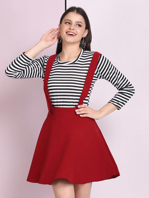 mid rise dungaree skirt  - 18030263 -  Standard Image - 0