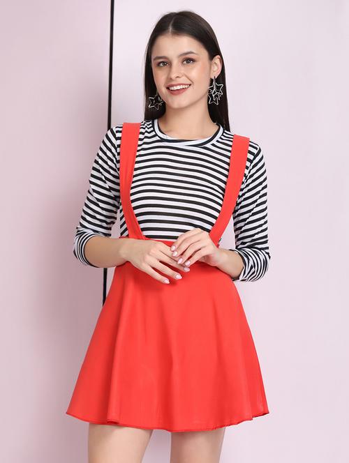 mid rise dungaree skirt - 18030265 - Standard Image - 0