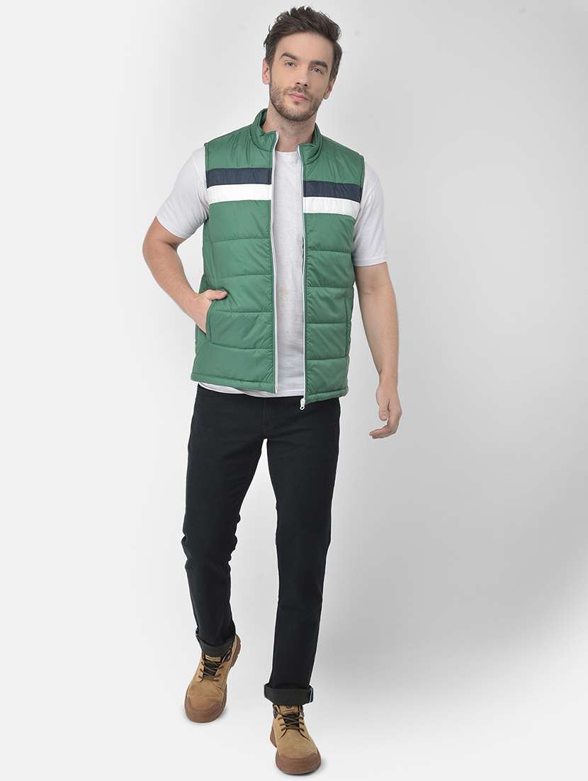 green striped quilted jacket - 18030394 -  Standard Image - 3
