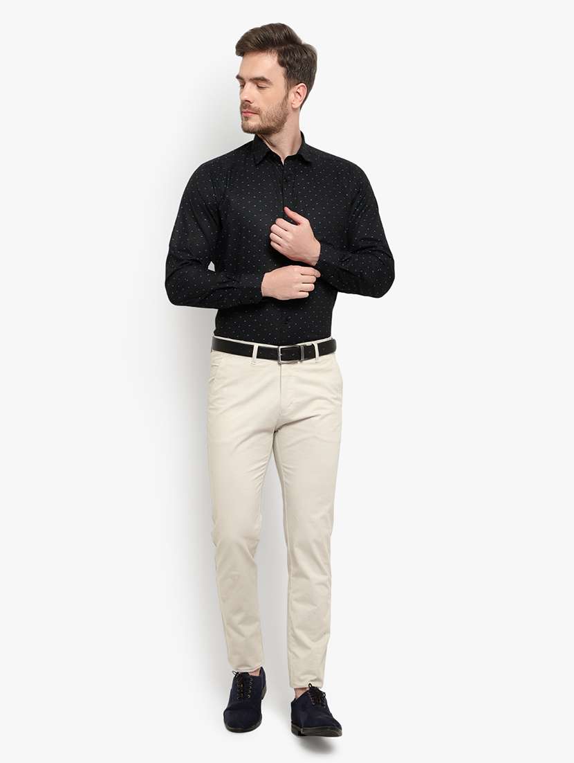 mens micro print formal shirt - 18030699 - Standard Image - 3