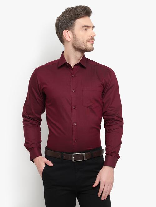 mens solids formal shirt - 18030703 - Standard Image - 0