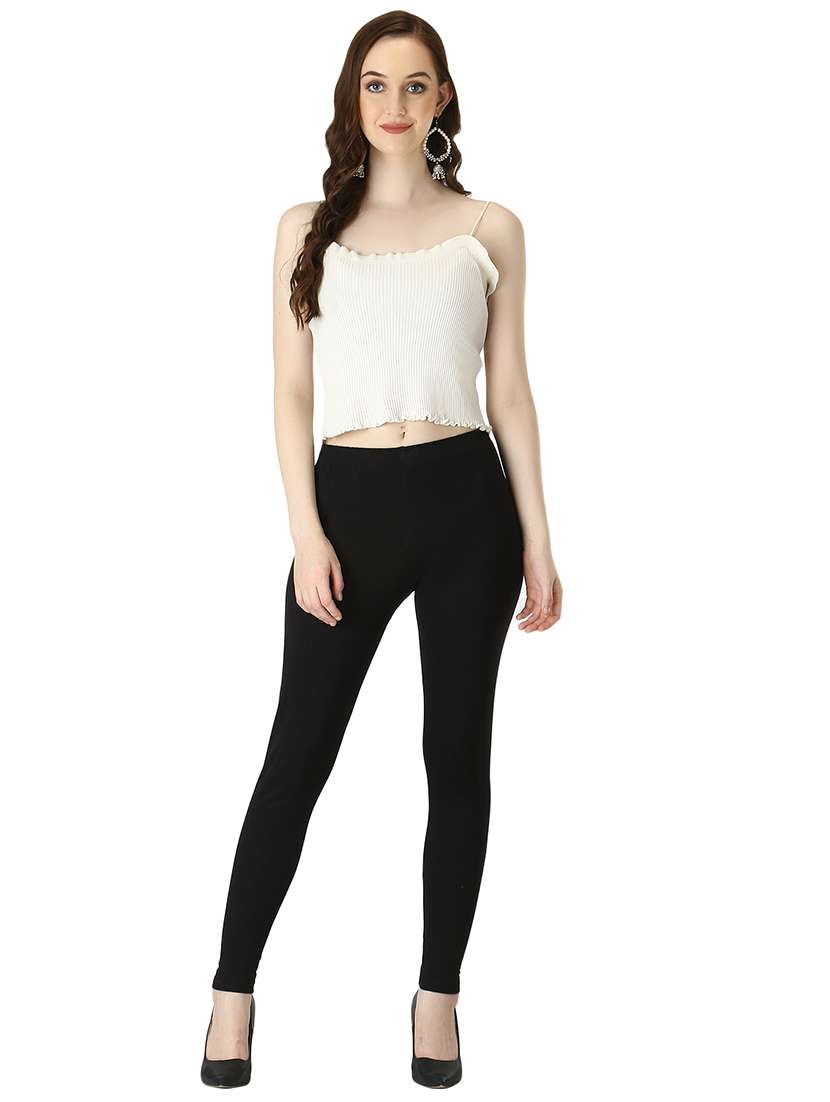 high rise solid legging - 18030766 -  Standard Image - 3