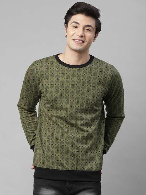 mens all over print sweatshirt - 18030792 - Standard Image - 0