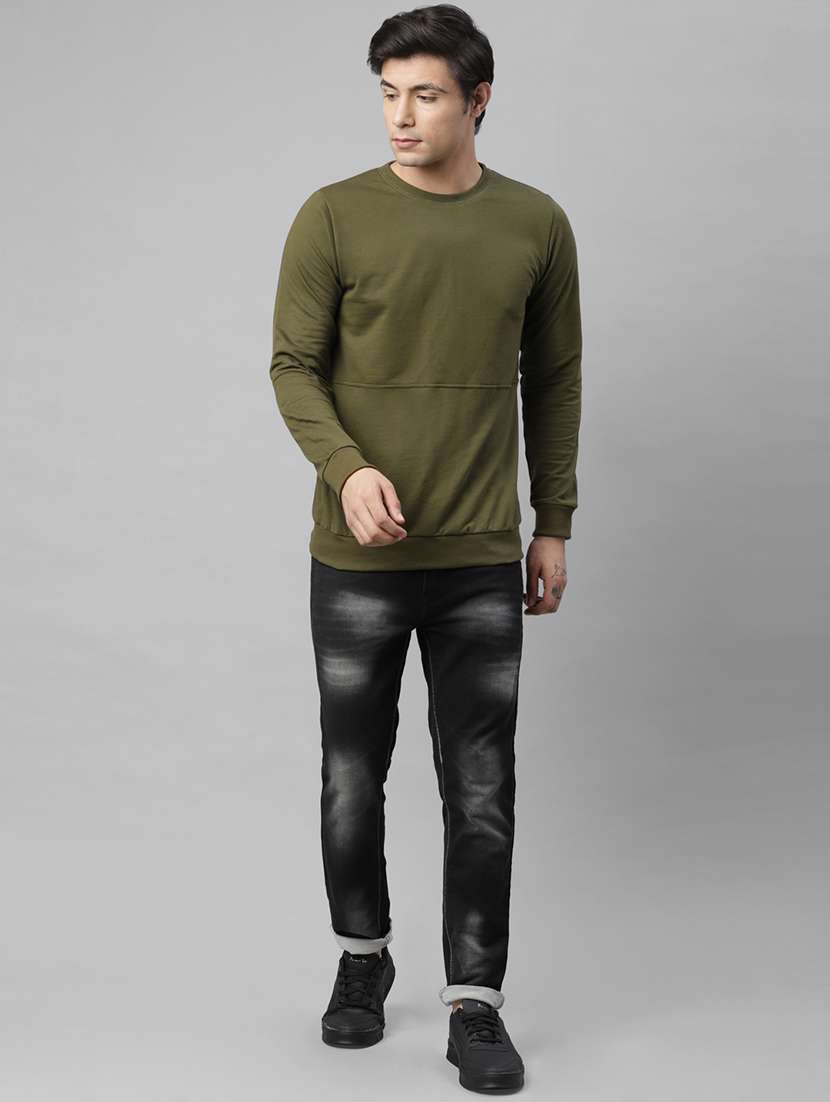 mens plain sweatshirt - 18030798 - Standard Image - 3