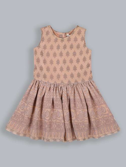 girls round neck sleeveless frock - 18031411 - Standard Image - 0