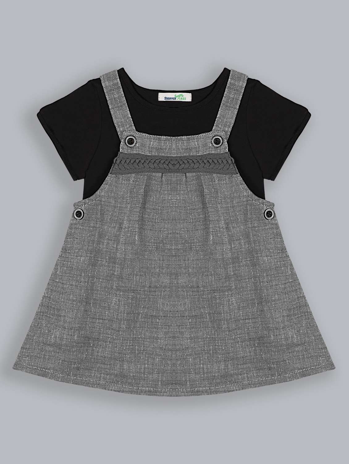 grey solid twin set 