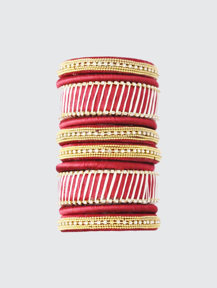 handmade silk thread red set of 10 - 18031714 -  Zoom Image - 0
