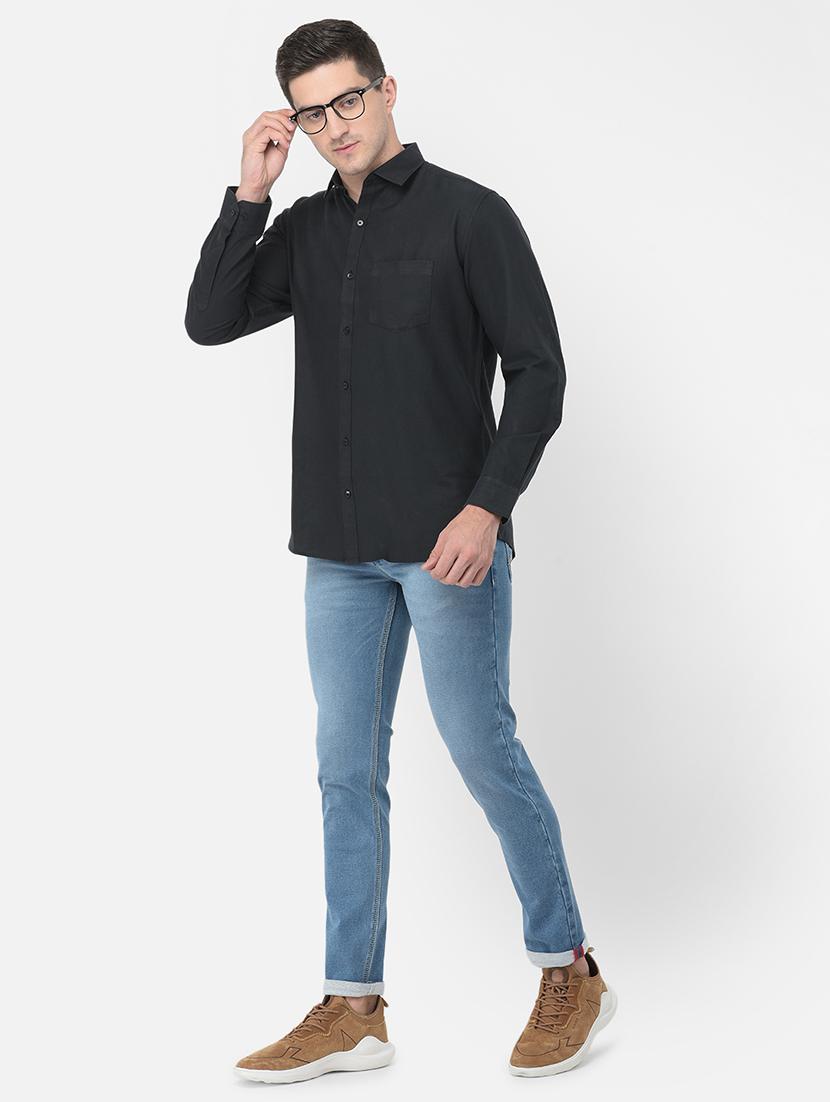 men solid long sleeve casual shirt - 18032017 - Standard Image - 3