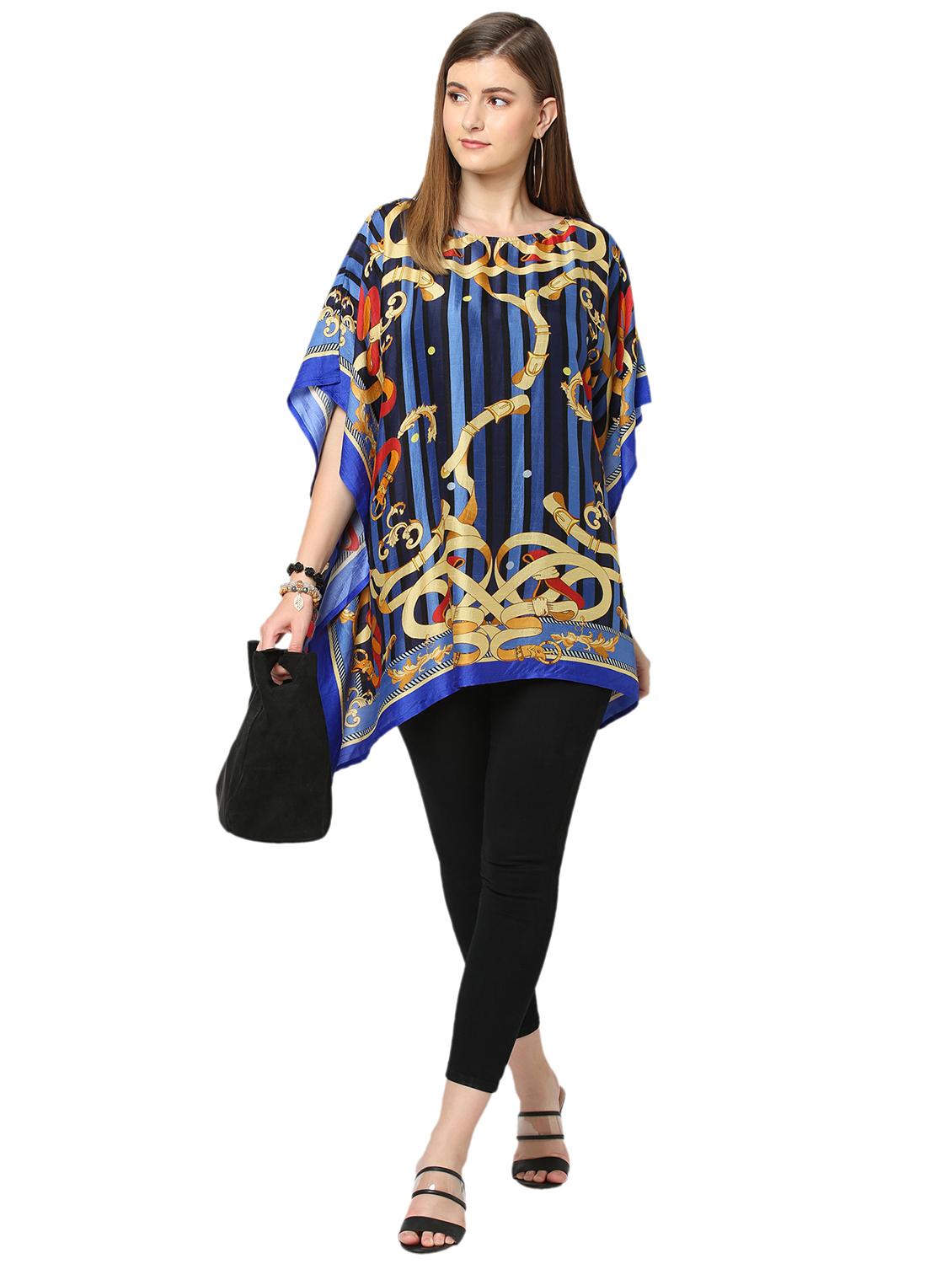 women printed relaxed fit kaftan tunic - 18032182 - Standard Image - 3