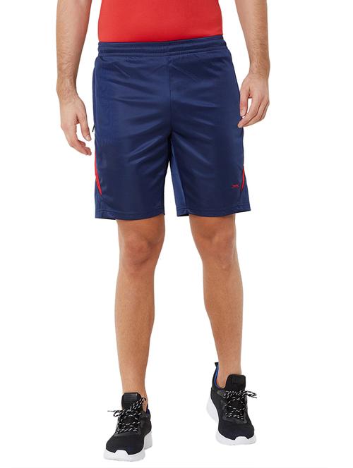 navy blue solid shorts - 18032514 - Standard Image - 0