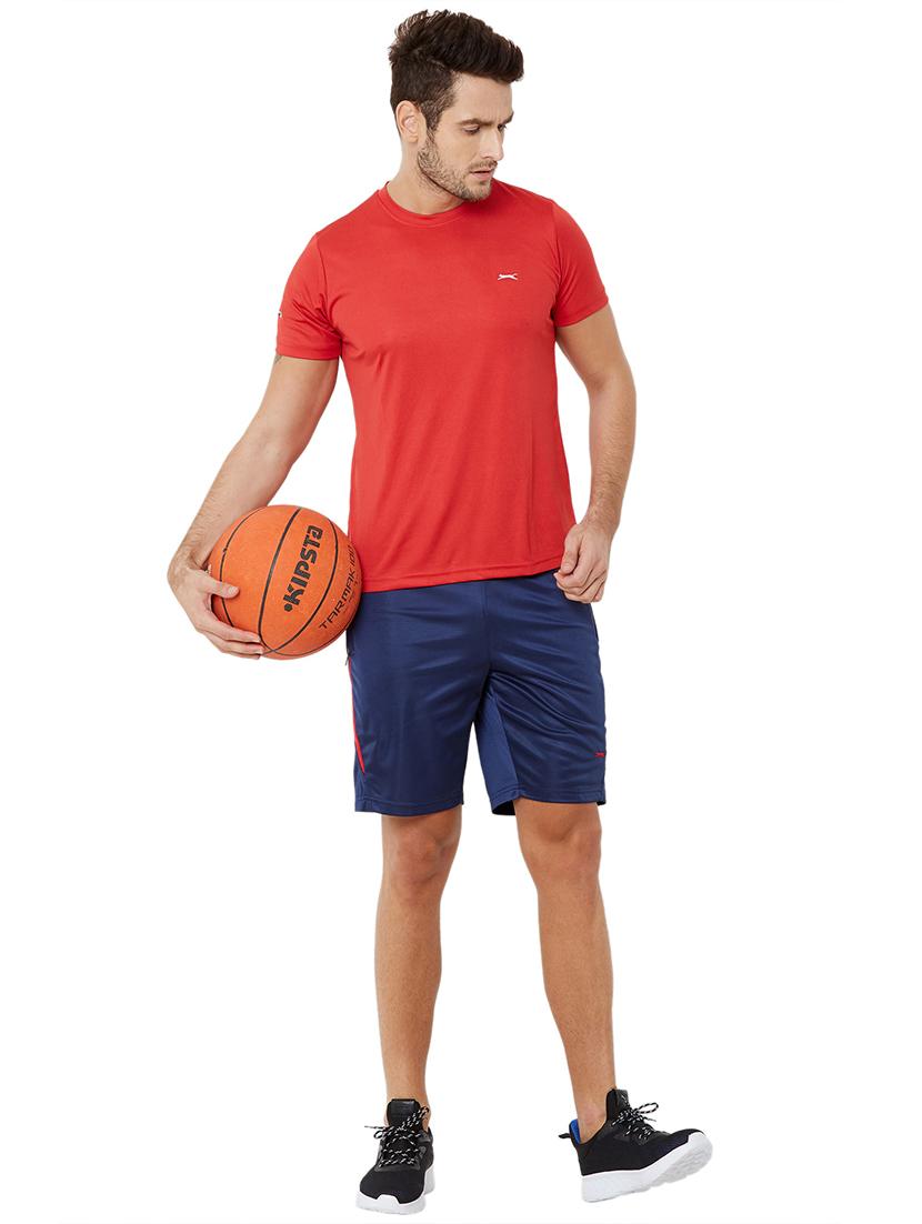 navy blue solid shorts - 18032514 - Standard Image - 3