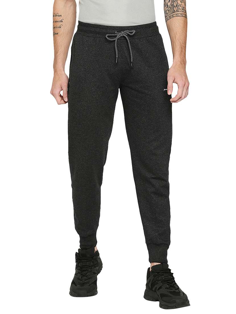grey solid jogger - 18032717 -  Zoom Image - 0
