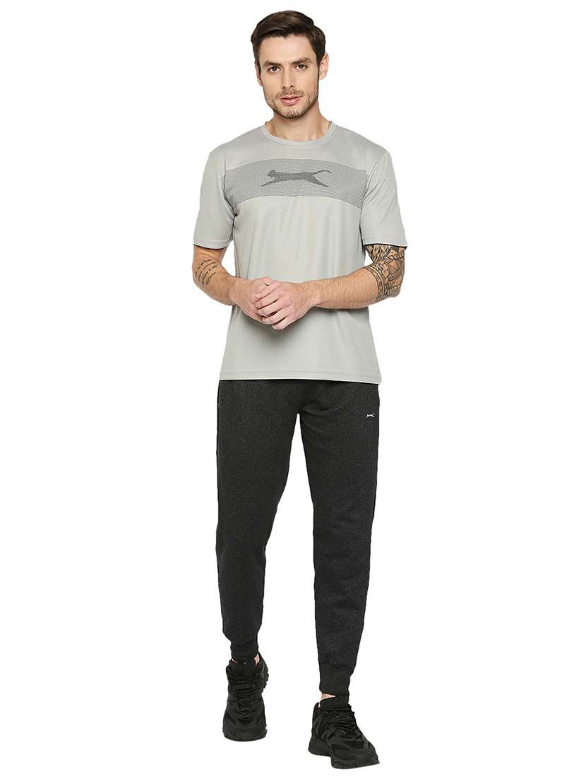 grey solid jogger - 18032717 - Standard Image - 3