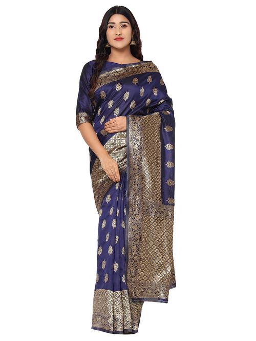 jacquard work banarasi saree with blouse - 18032916 - Standard Image - 0