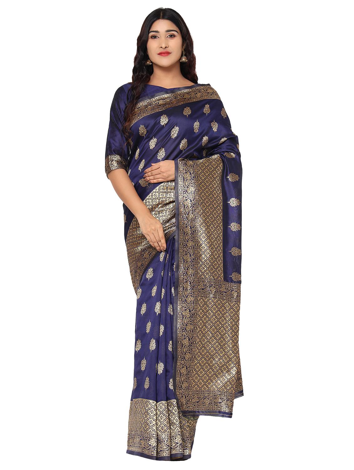 jacquard work banarasi saree with blouse - 18032916 - Zoom Image - 0