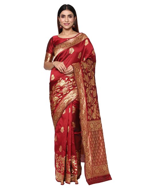 jacquard work banarasi saree with blouse - 18032917 -  Standard Image - 0