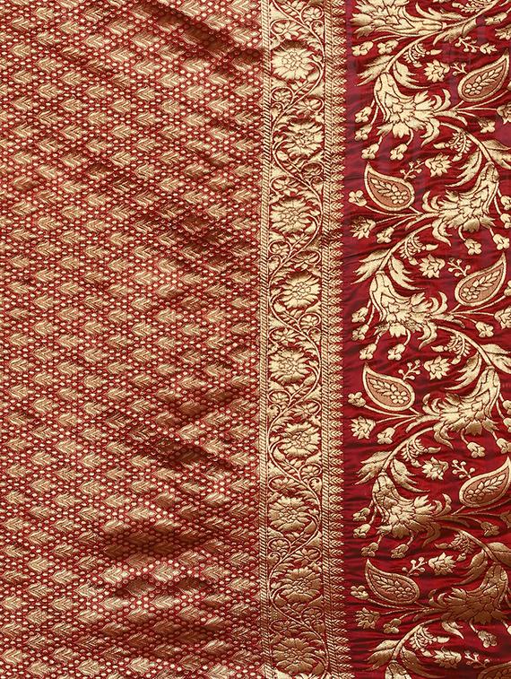 jacquard work banarasi saree with blouse - 18032917 - Standard Image - 3