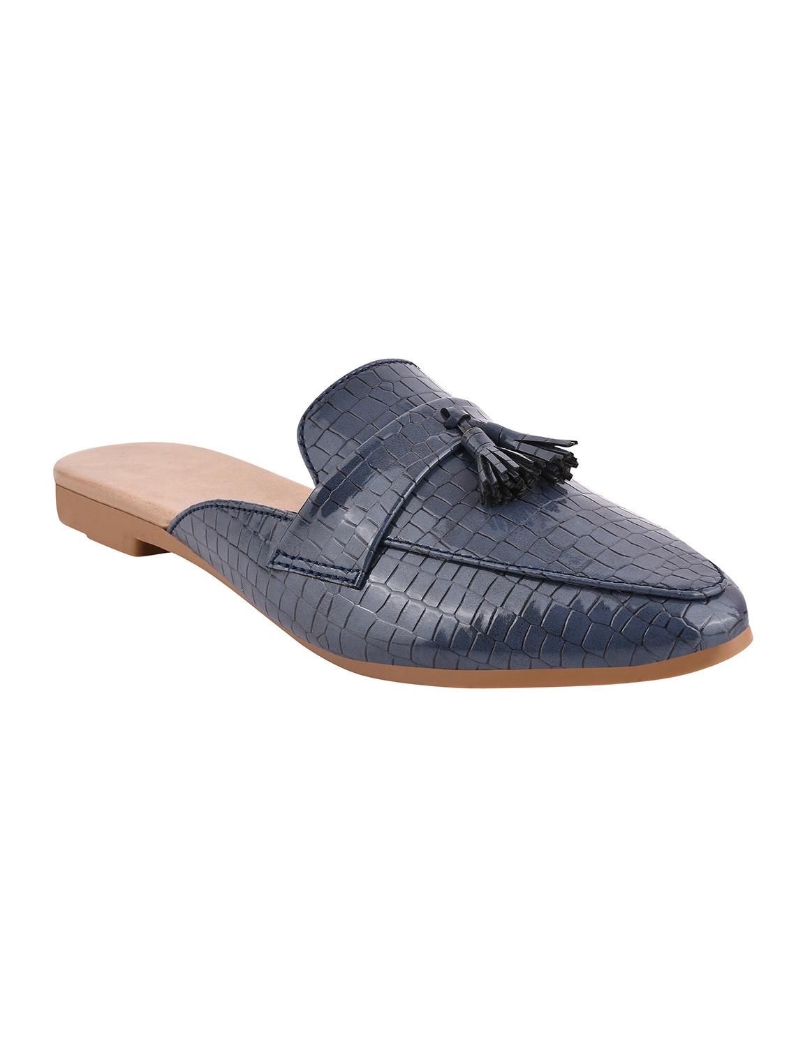 blue synthetic slip on ballerina - 18033172 - Zoom Image - 0
