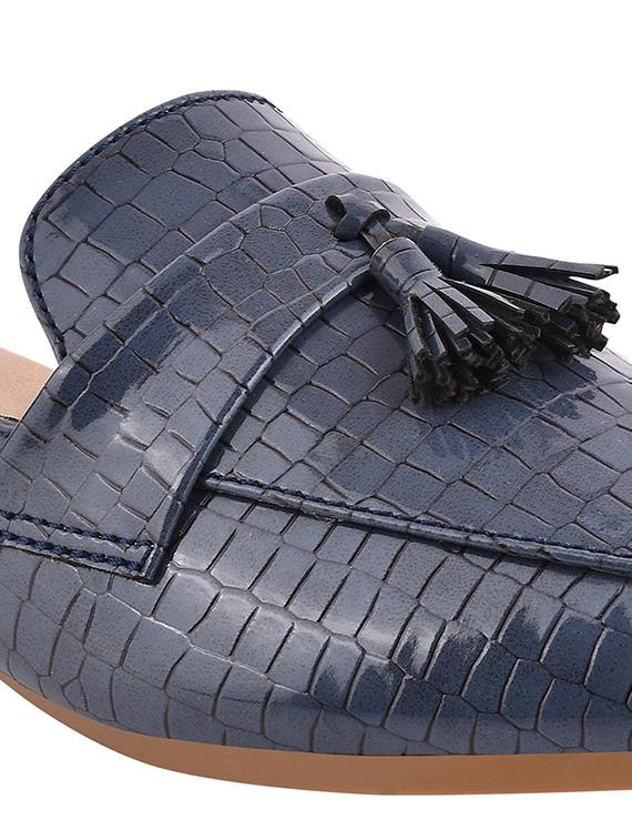 blue synthetic slip on ballerina - 18033172 - Standard Image - 3